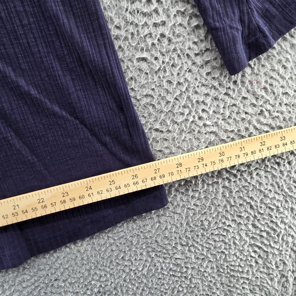 NWT Suzanne Betro Womens Bell Sleeve Tunic Top 1X Navy‎ Blue Knit Lace Trim - Picture 8 of 13
